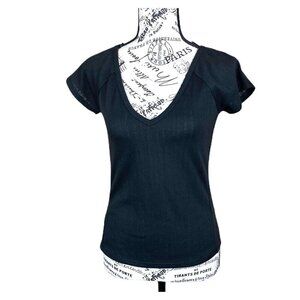 1.State v-neck black short sleeves top-  XS